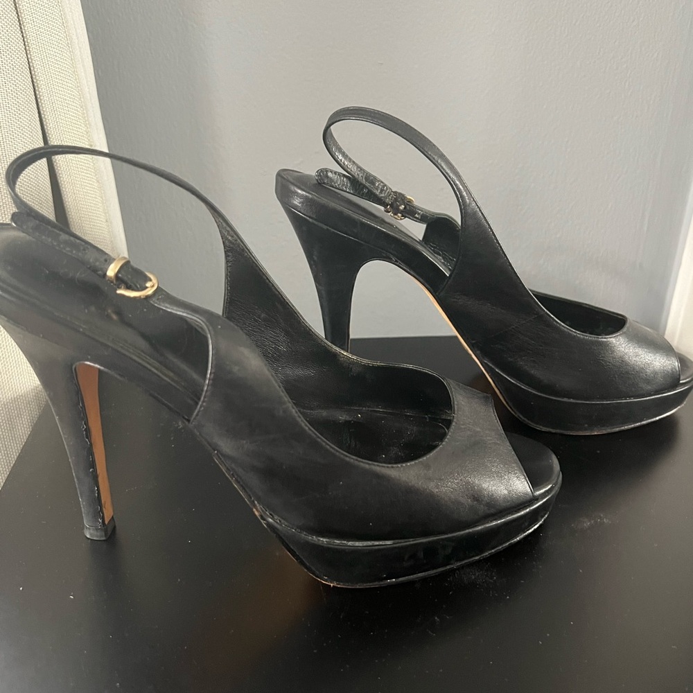 Cole Haan Black Slingback Heels